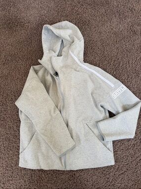 Light Gray Men's Zip Hoodie Jacket